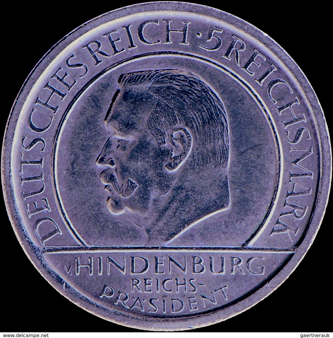 Weimarer Republik: 5 Reichsmark 1929 F, Schwurhand, Jaeger 341, Kleine Kratzer, Vorzüglich. - Autres & Non Classés