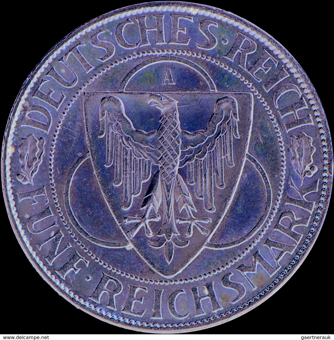 Weimarer Republik: 5 Reichsmark 1930 A, Rheinlandräumung, Jaeger 346, Kratzer, Sehr Schön - Vorzügli - Autres & Non Classés