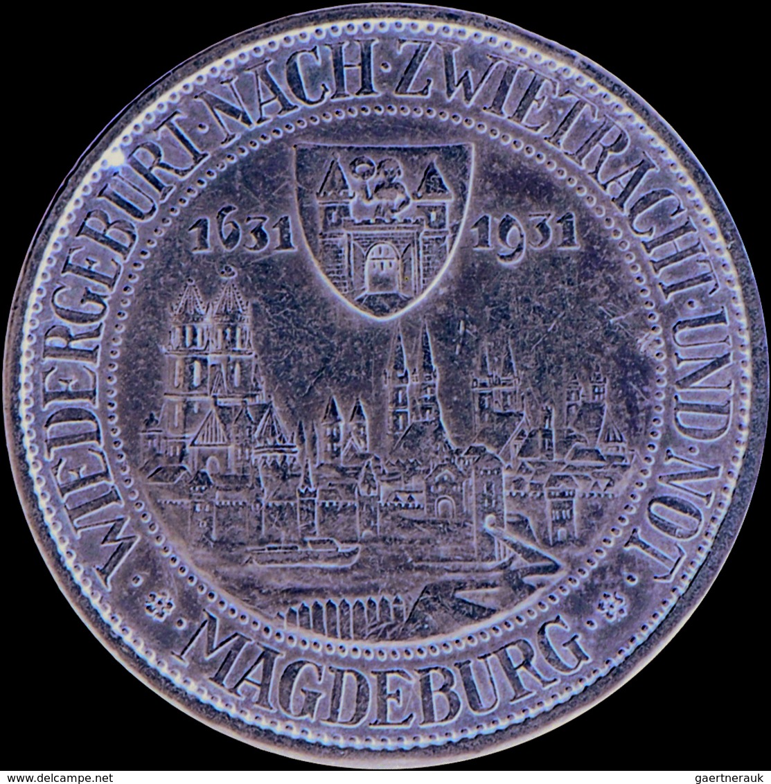 Weimarer Republik: 3 Reichsmark 1931 A, Magdeburg, Jaeger 347, Kratzer, Sehr Schön. - Altri & Non Classificati