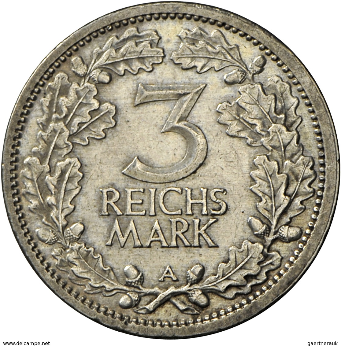 Weimarer Republik: 3 Reichsmark 1931 A, Kursmünze, Jaeger 349, Kratzer, Sehr Schön. - Autres & Non Classés