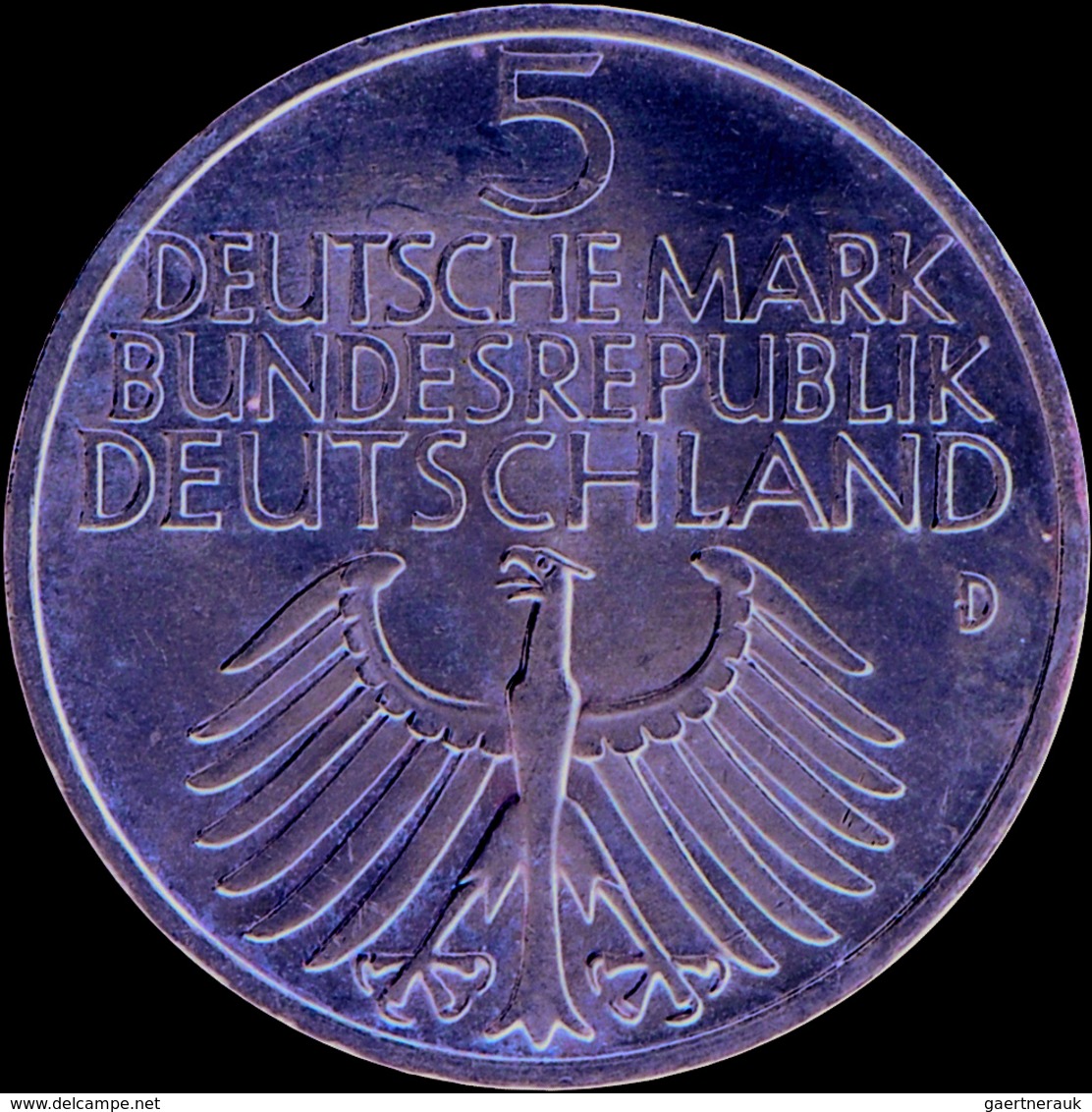 Bundesrepublik Deutschland 1948-2001: 5 DM 1952 D, Germanisches Museum, Jaeger 388, Feinstes Vorzügl - Other & Unclassified