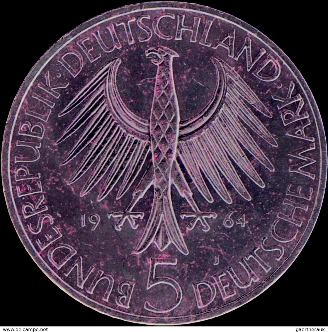 Bundesrepublik Deutschland 1948-2001: Lot 2 Münzen: 5 DM 1964 J, Johann Gottlieb Fichte, Jaeger 393, - Autres & Non Classés