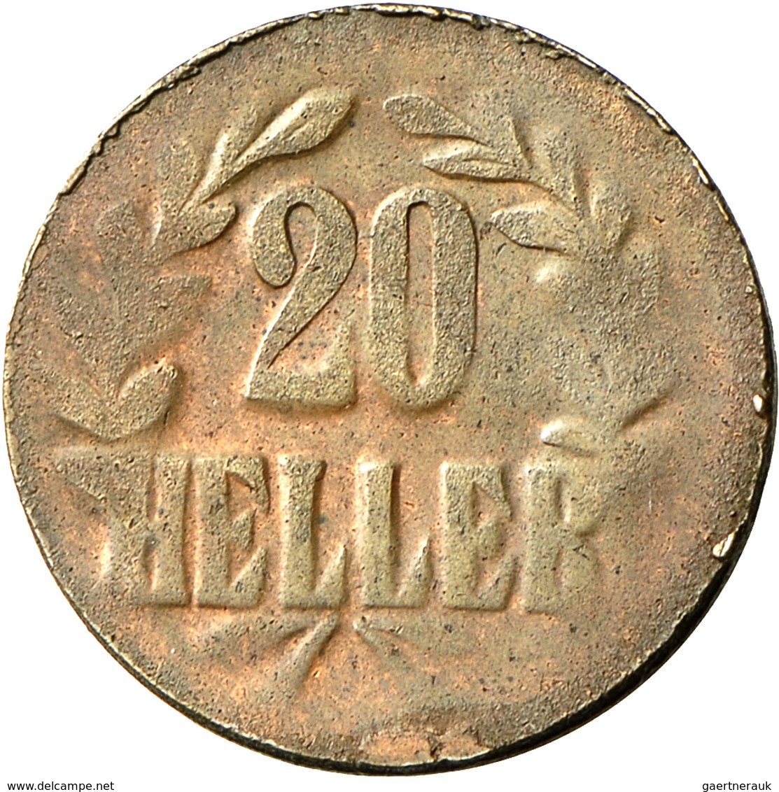 Deutsch-Ostafrika: 20 Heller 1916 T, Tabora-Notmünze, Jager 725a, äußerst Selten, Wie üblich Etwas F - German East Africa