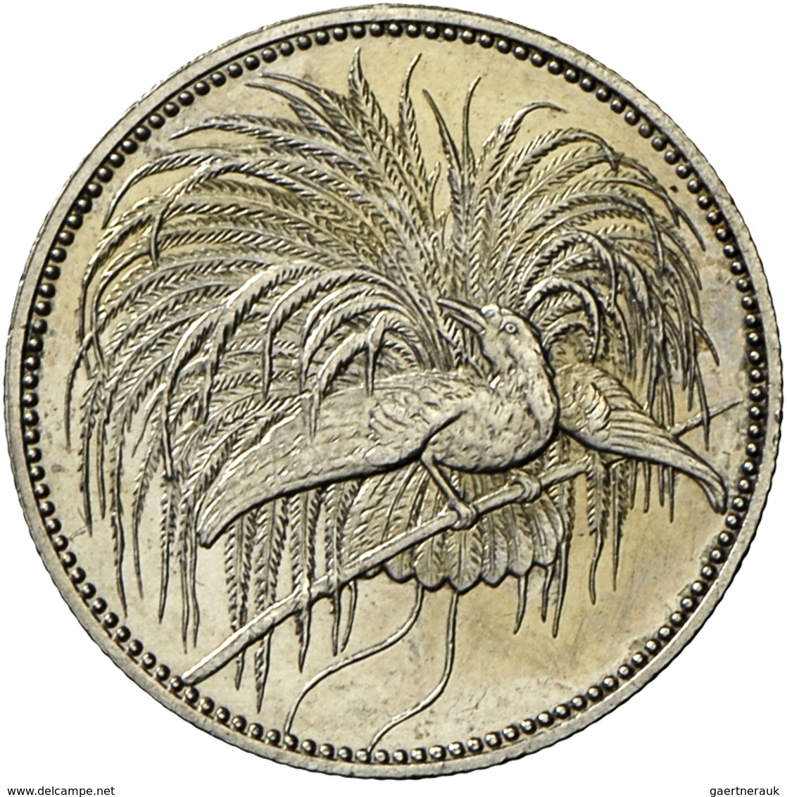 Deutsch-Neuguinea: 1 Mark 1894 A, Paradiesvogel, Jaeger 705, AKS 2018, No. 959, Vorzüglich/Stempelgl - Nouvelle Guinée Allemande