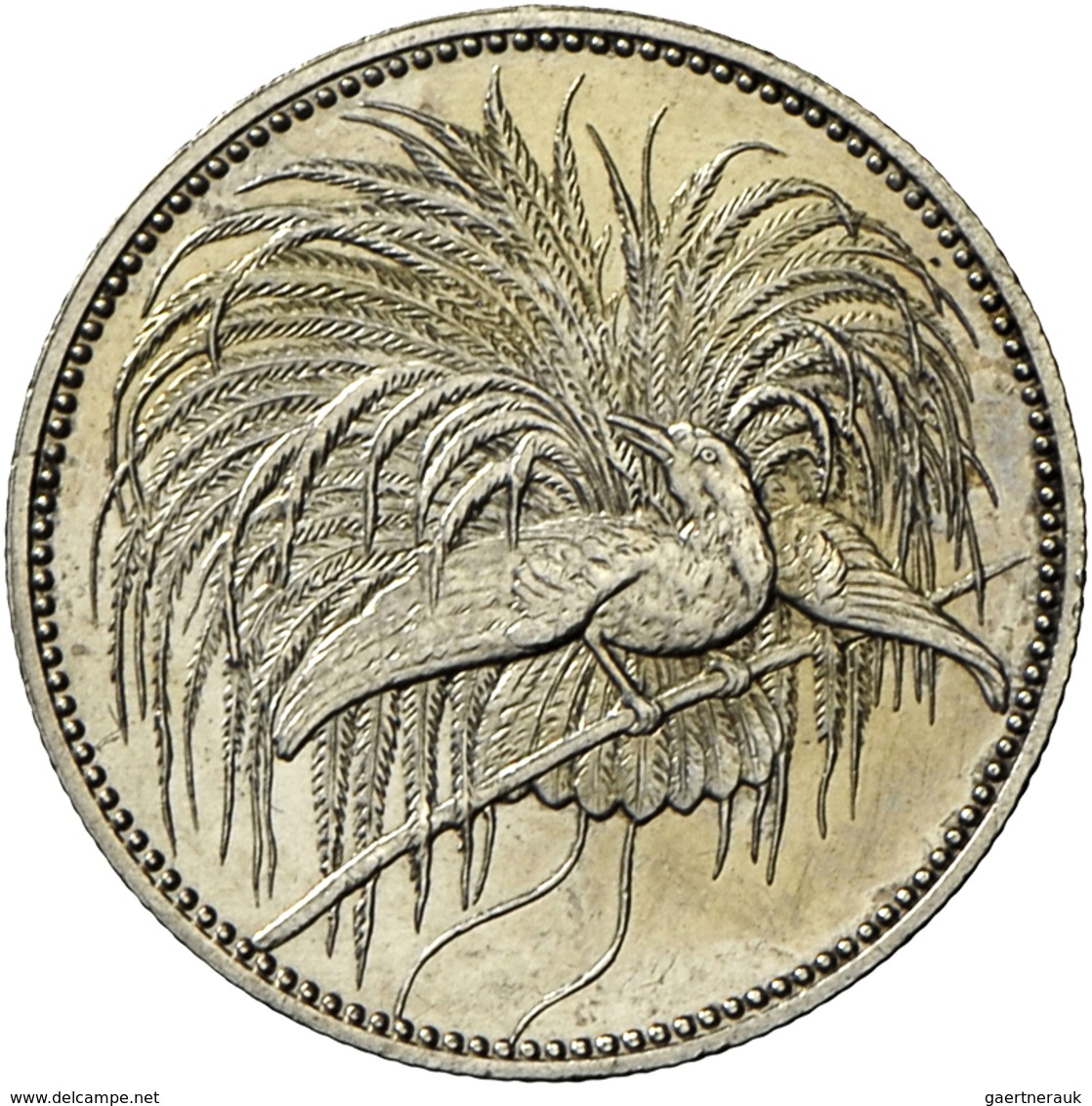 Deutsch-Neuguinea: 1 Mark 1894 A, Paradiesvogel, Jaeger 705, AKS 2018, No. 959, Vorzüglich/Stempelgl - German New Guinea