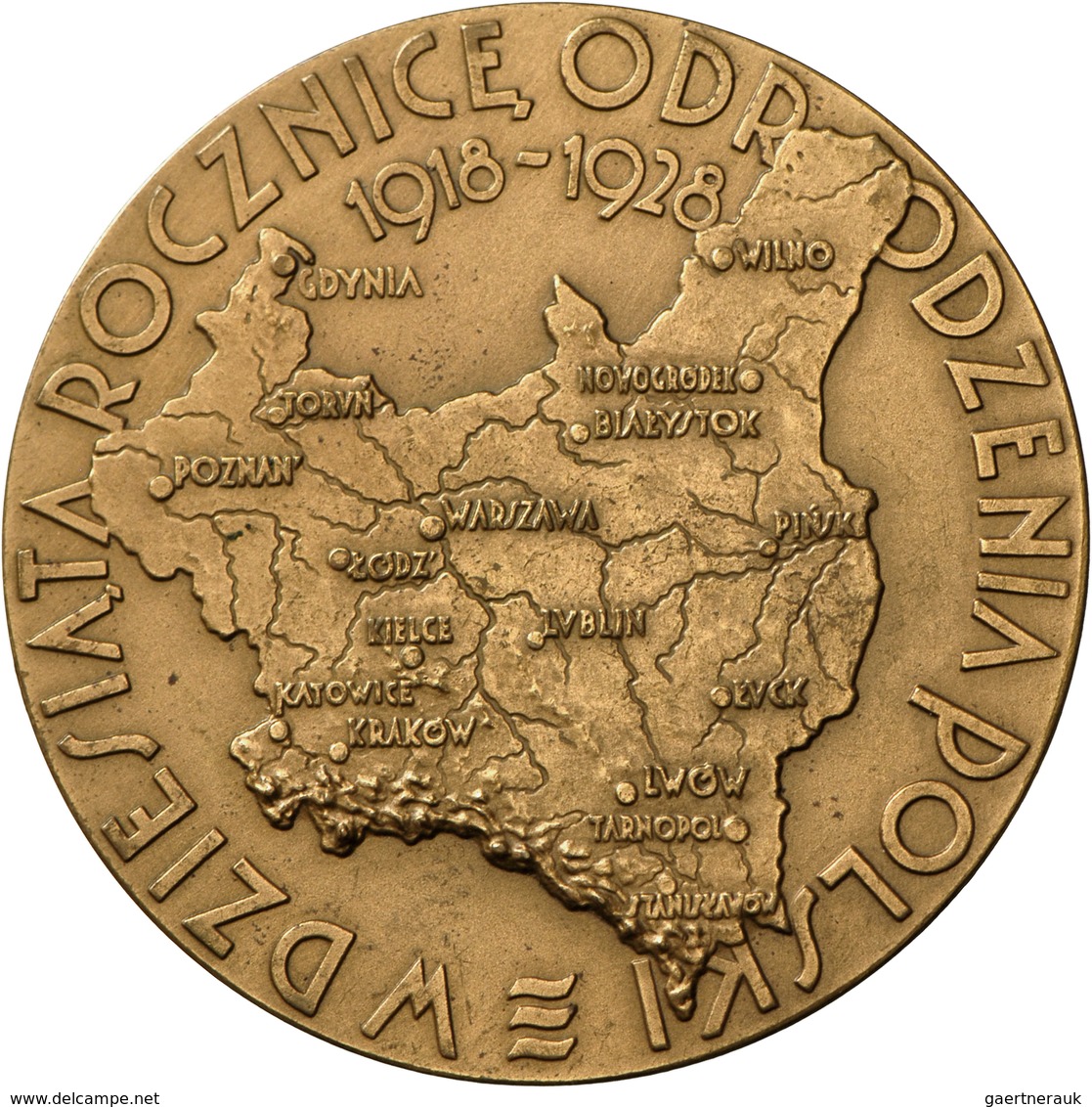 Medaillen Alle Welt: Polen/Posen: Bronzemedaille 1929, Auf Die Polnische Gewerbeausstellung, 55 Mm, - Non Classés