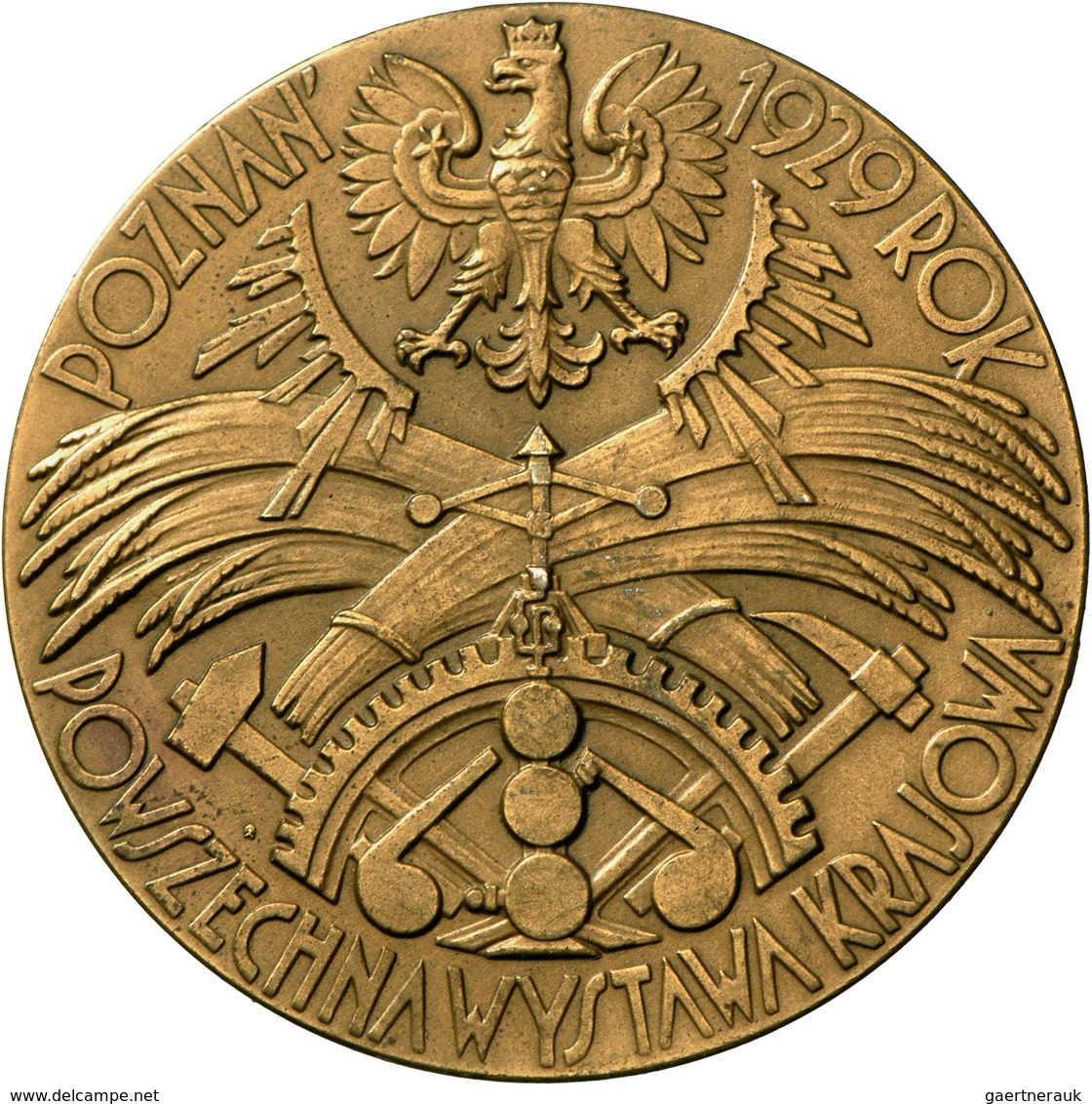 Medaillen Alle Welt: Polen/Posen: Bronzemedaille 1929, Auf Die Polnische Gewerbeausstellung, 55 Mm, - Non Classificati