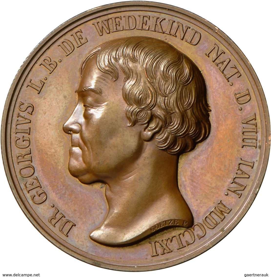 Medaillen Deutschland - Geographisch: Darmstadt: Bronzemedaille 1830, Stempel Von Gottlieb Goetze, A - Altri & Non Classificati