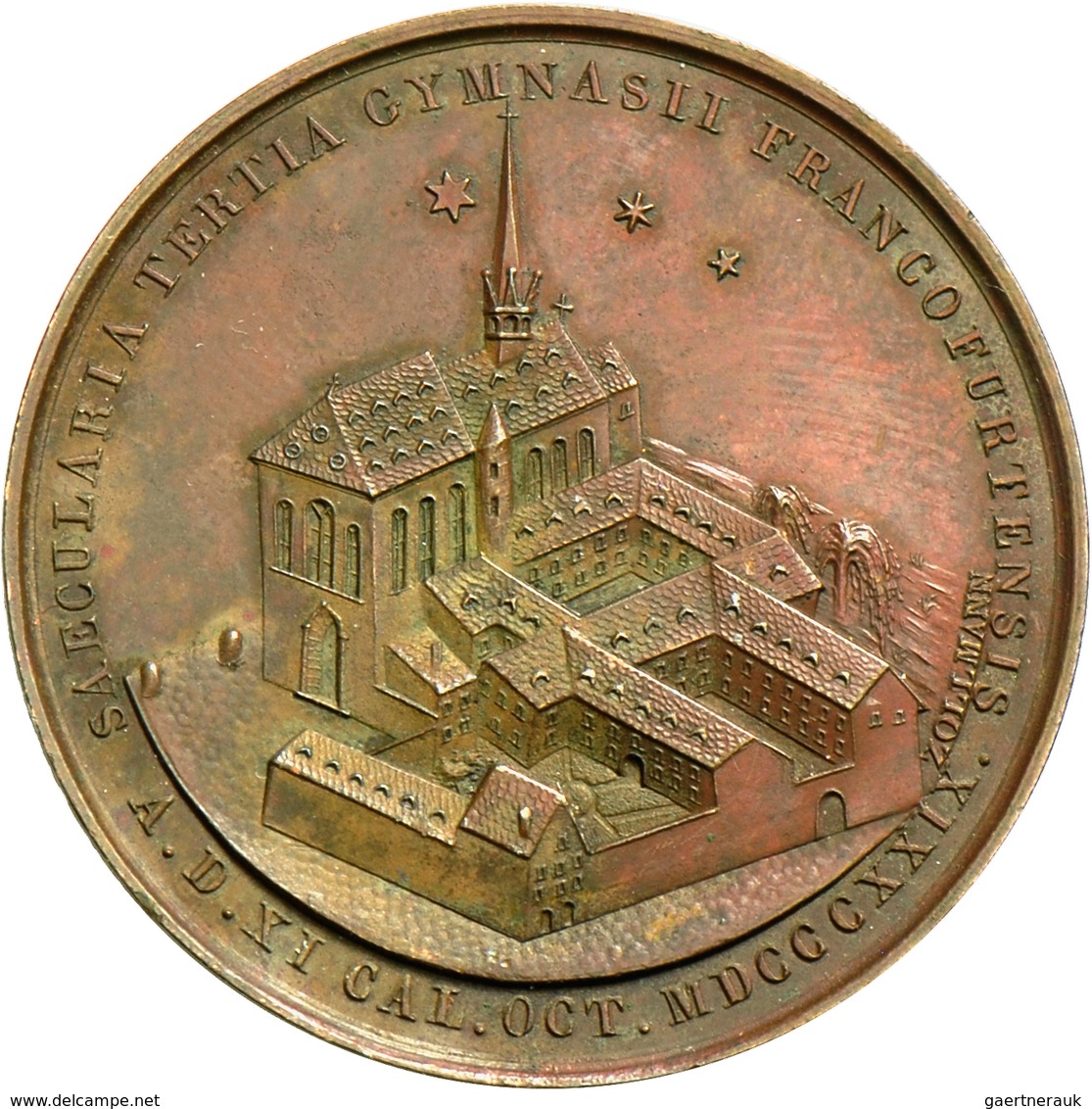 Medaillen Deutschland - Geographisch: Frankfurt Am Main: Bronzemedaille 1829, Stempel Von Johann Phi - Altri & Non Classificati