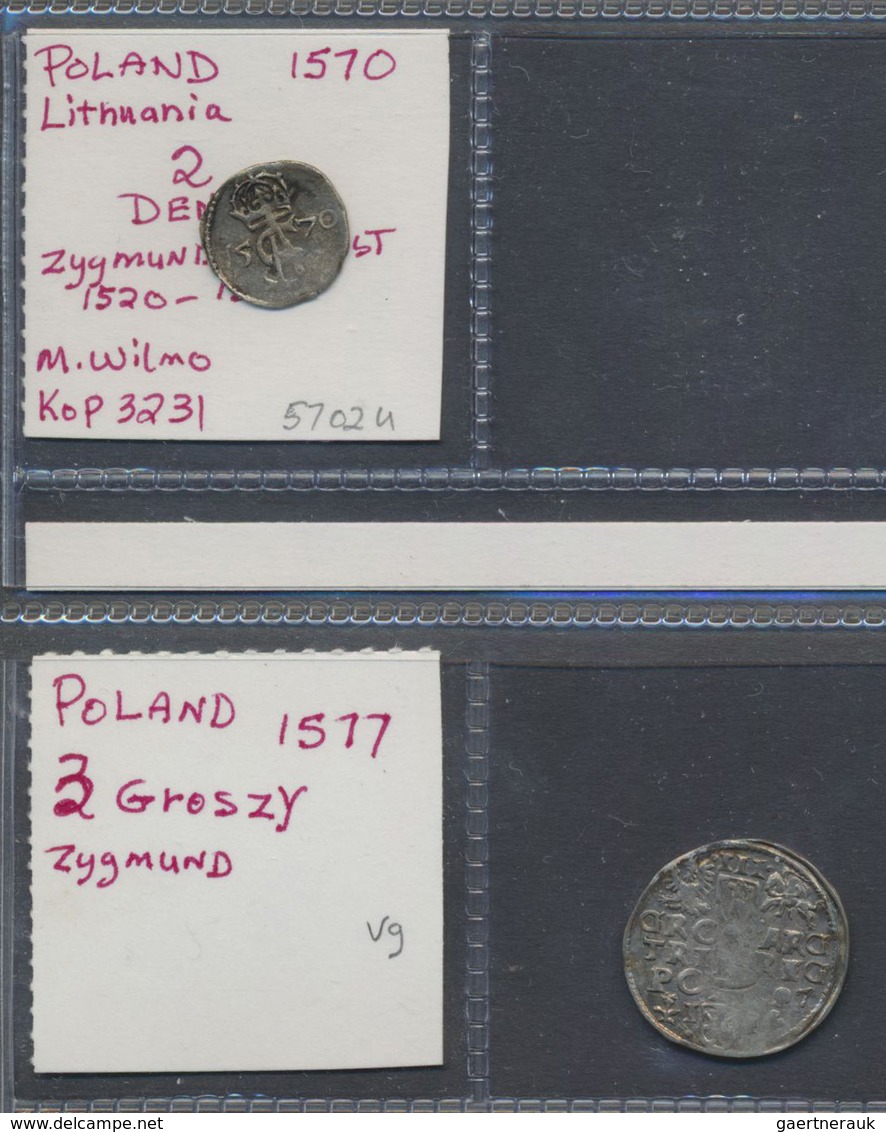 Polen: Lot 44 Kleinsilbermünzen, Ab Anfang 14. Jhd. Bis Ende 18. Jhd., Z. T. Auch Prägungen Für Lita - Polonia