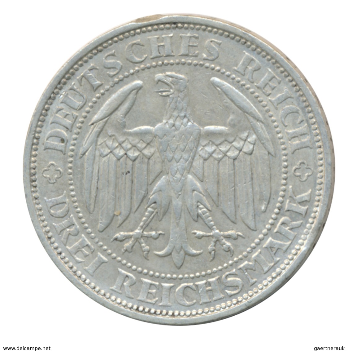 Weimarer Republik: Lot 6 Stück; 2 x 1 Mark 1924 A (1x schmales und 1 x breites Randstäbchen),3 Mark