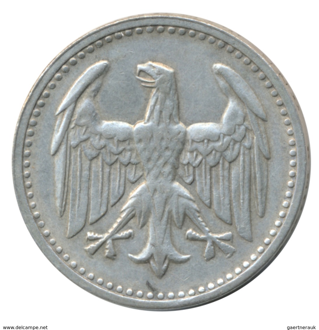 Weimarer Republik: Lot 6 Stück; 2 x 1 Mark 1924 A (1x schmales und 1 x breites Randstäbchen),3 Mark