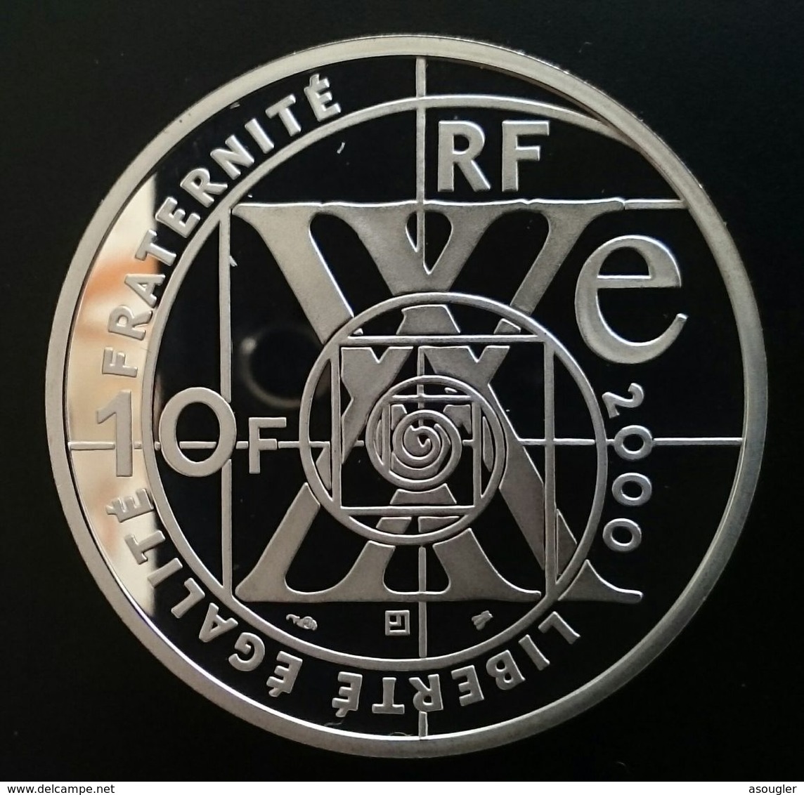 FRANCE 10 FRANCS 2000 SILVER PROOF "XXth Century - Flight" Free Shipping Via Registered Air Mail - Essays & Proofs