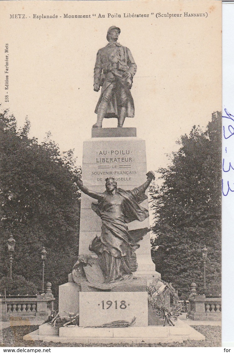 Militaria : METZ : ( Au Poilu Libérateur ) Extrait De Carnet - Monumenti Ai Caduti