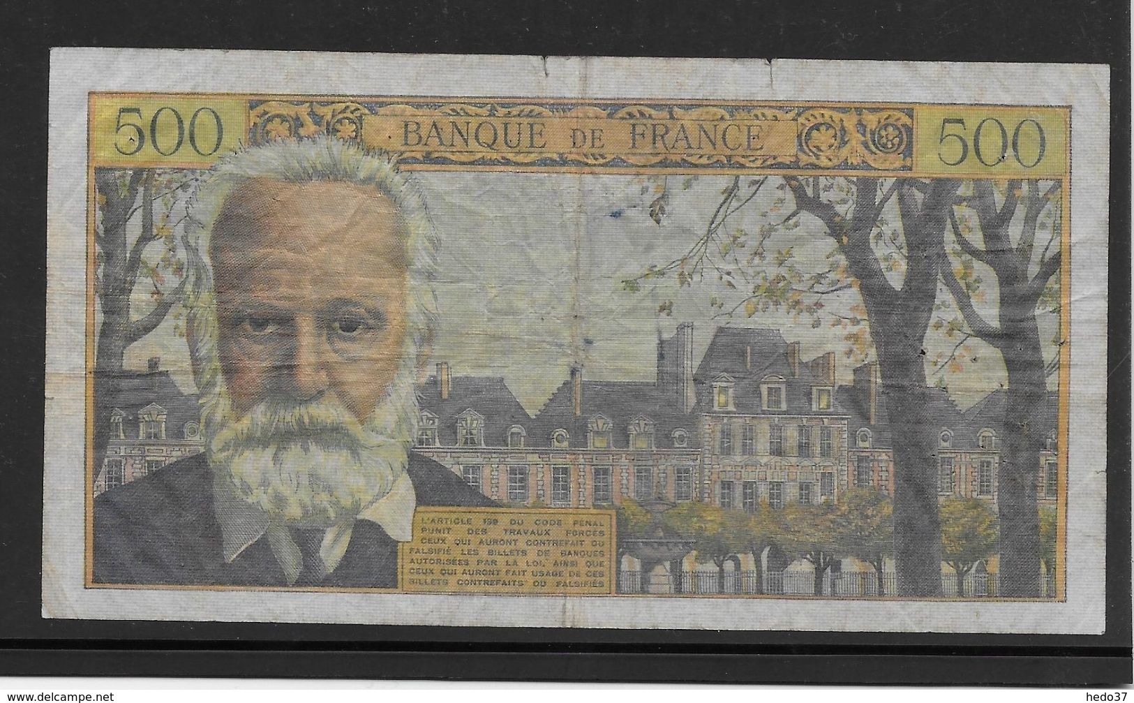 France 500 Francs Victor Hugo - 2-9-1954 - Fayette N°35-3 - TB - 500 F 1954-1958 ''Victor Hugo''