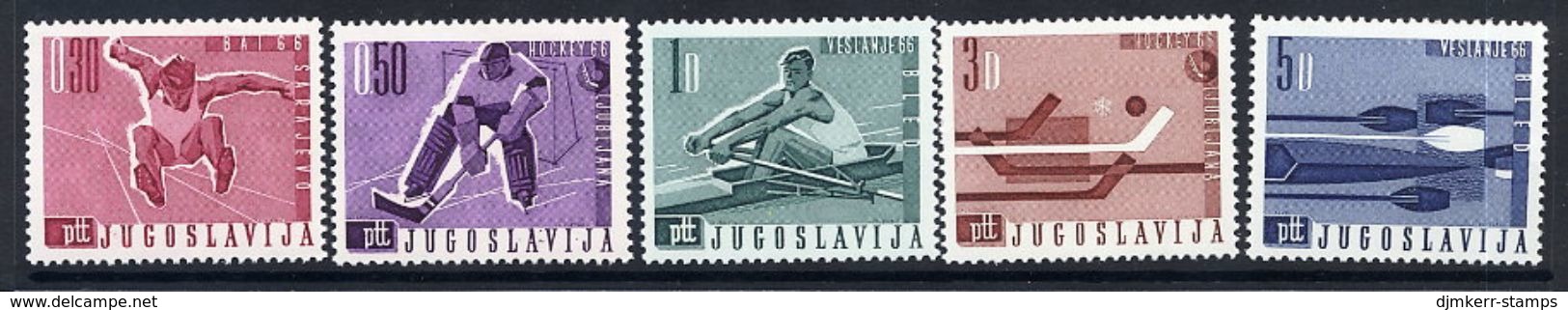 YUGOSLAVIA 1966 Sports Championships  MNH / **.  Michel 1144-48 - Unused Stamps