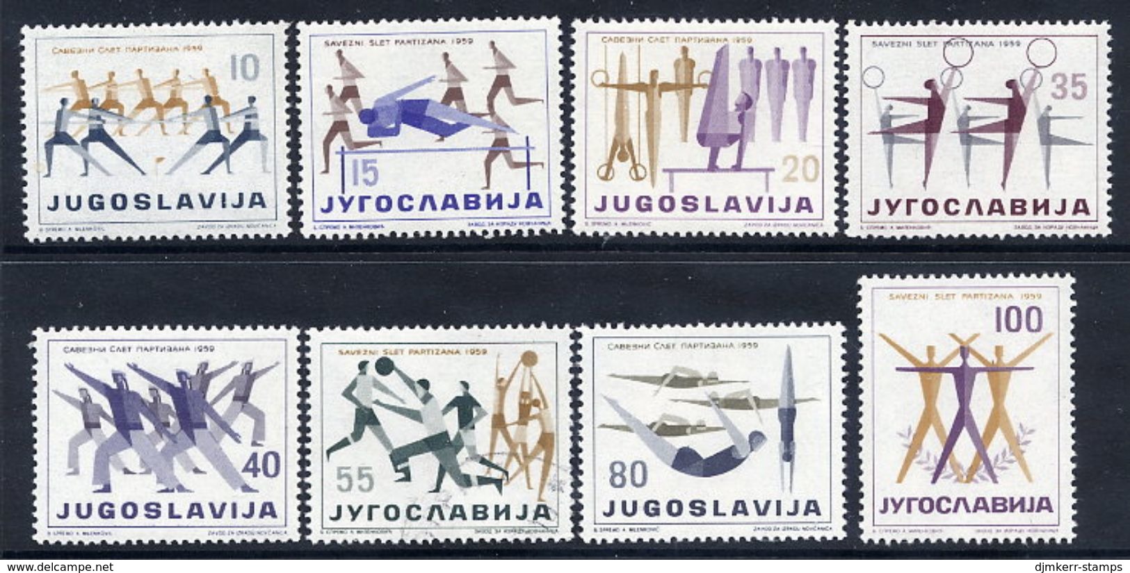 YUGOSLAVIA 1959 Sports Union  MNH / **.  Michel 900-07 - Nuevos