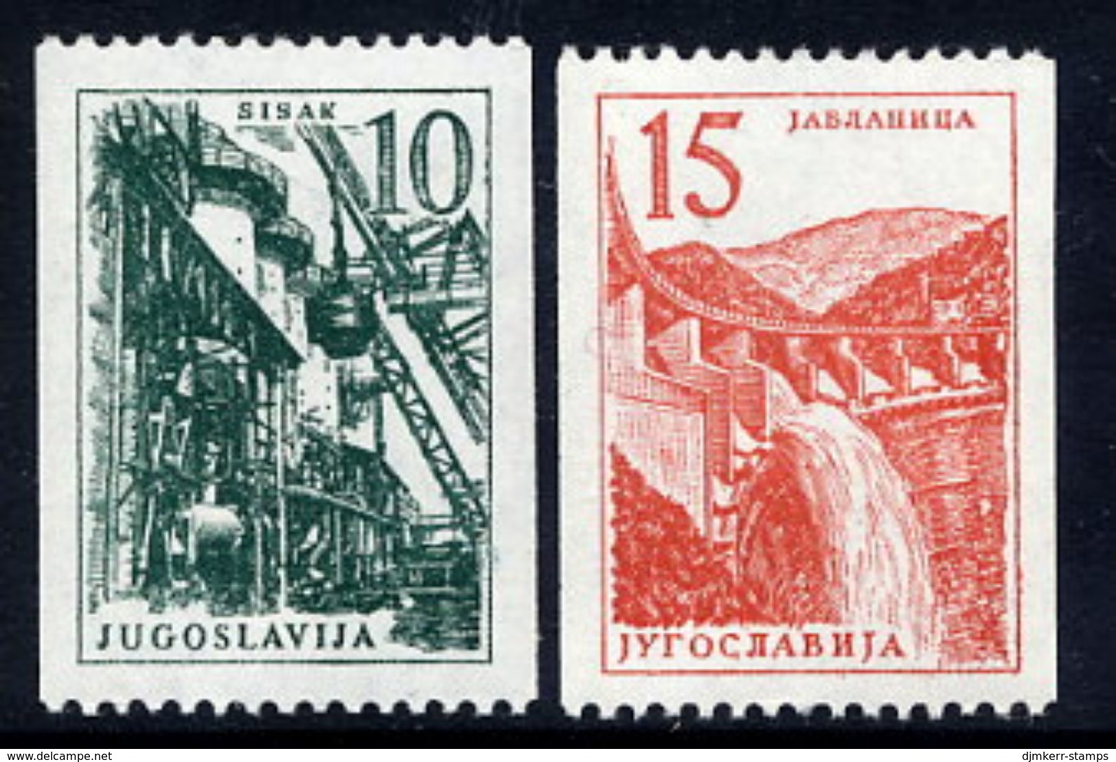 YUGOSLAVIA 1958 Definitive Coil Stamps  MNH / **.  Michel 839-40 - Nuovi