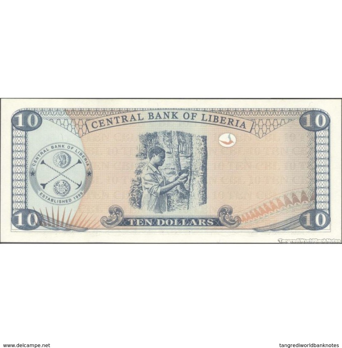 TWN - LIBERIA 27c - 10 Dollars 2006 Prefix BB UNC - Liberia