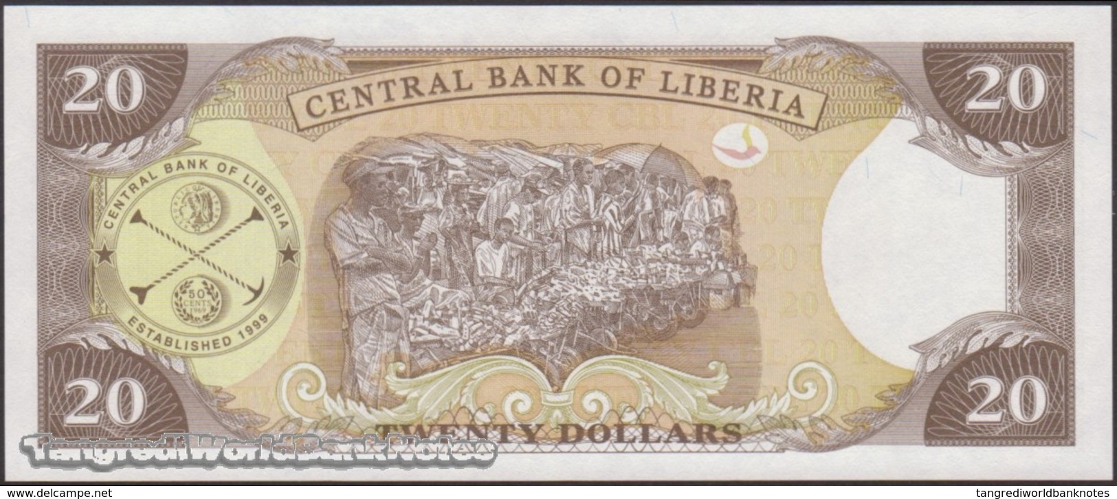 TWN - LIBERIA 28a - 20 Dollars 2003 Prefix CC UNC - Liberia