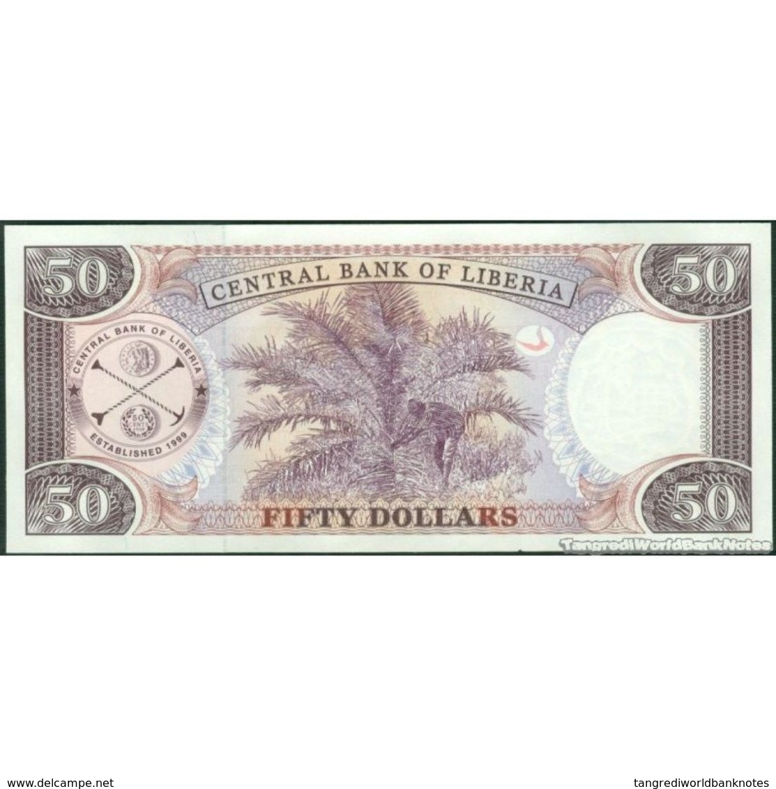 TWN - LIBERIA 29f - 50 Dollars 2011 Prefix DE UNC - Liberia