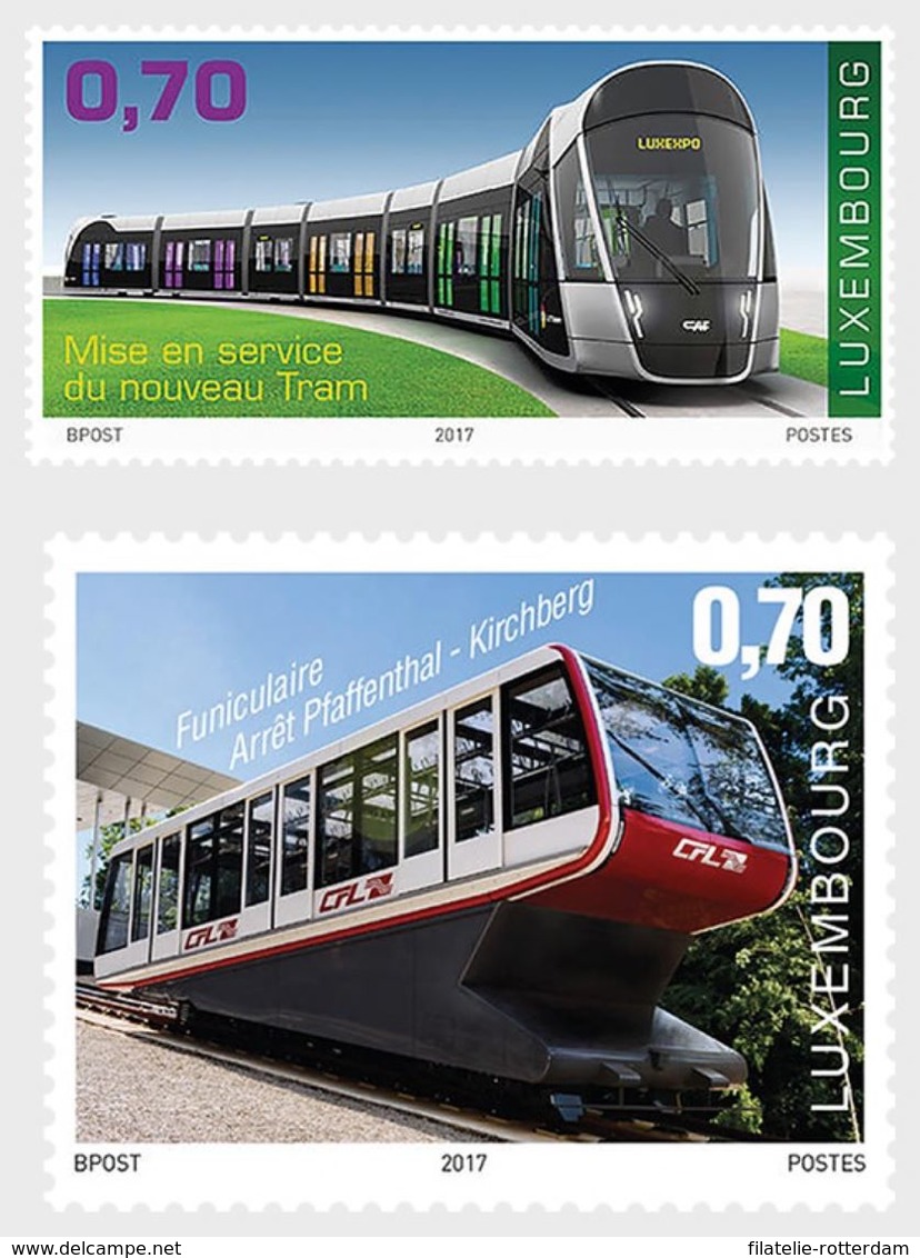 Luxemburg / Luxembourg - Postfris / MNH - Complete Set Trams 2017 - Ungebraucht