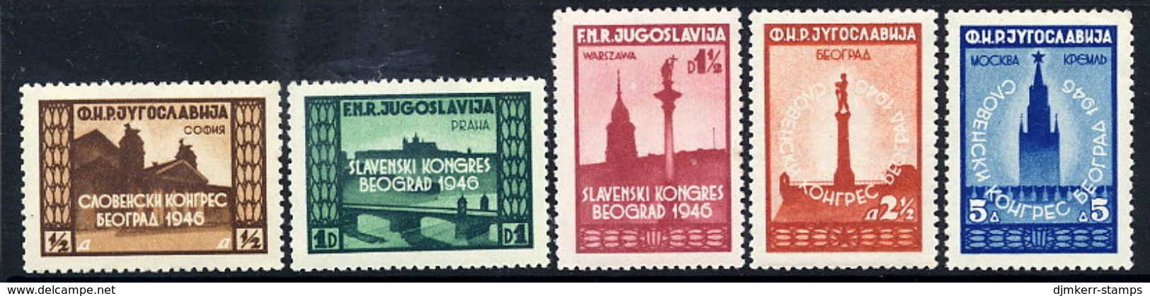 YUGOSLAVIA 1946 Slav Congress MNH / **.  Michel 507-11 - Unused Stamps