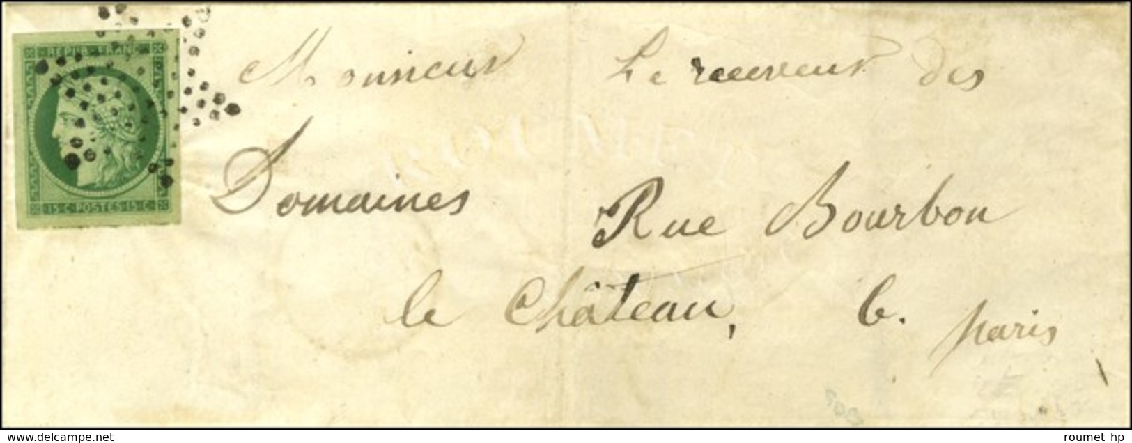 Etoile / N° 2 Vert Foncé (marges Exceptionnelles) Sur Lettre De Paris Pour Paris. 1852. - SUP. - R. - 1849-1850 Ceres