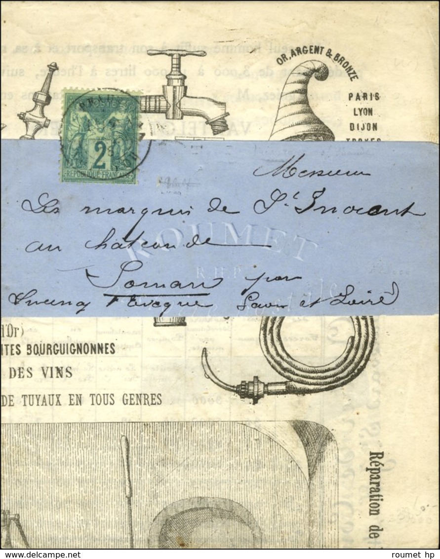 Càd / N° 62 Sur Imprimé Complet Sous Bande. 1876. - TB / SUP. - R. - 1876-1878 Sage (Tipo I)