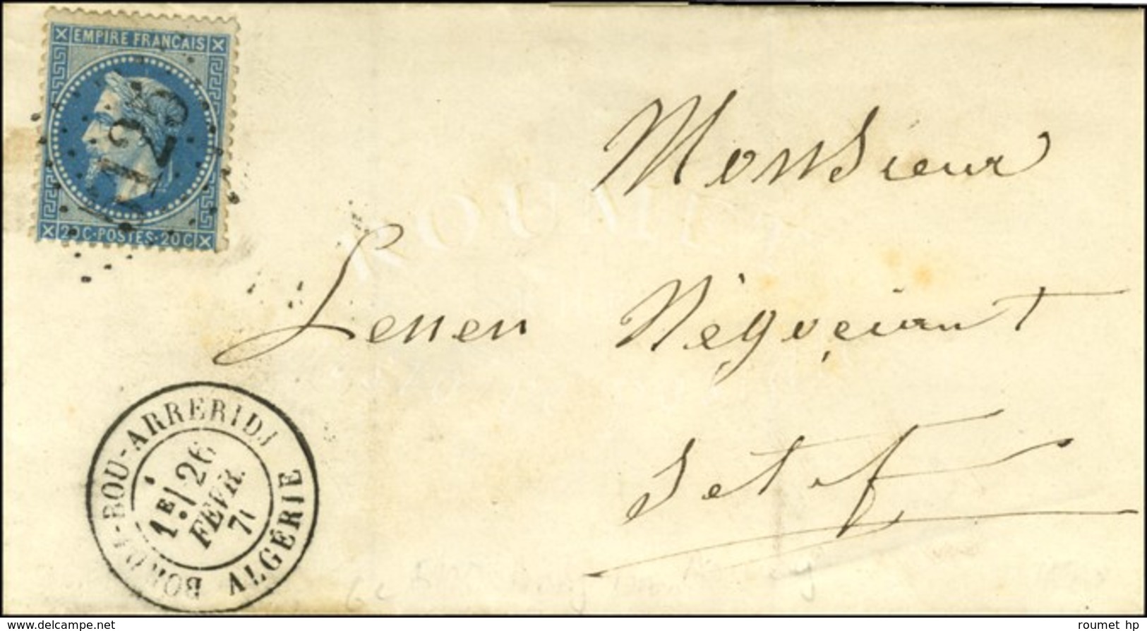 GC 5125 / N° 29 Càd BORDJ-BOU-ARRERIDJ / ALGERIE Sur Lettre Pour Sétif. 1870. - SUP. - R. - Altri & Non Classificati