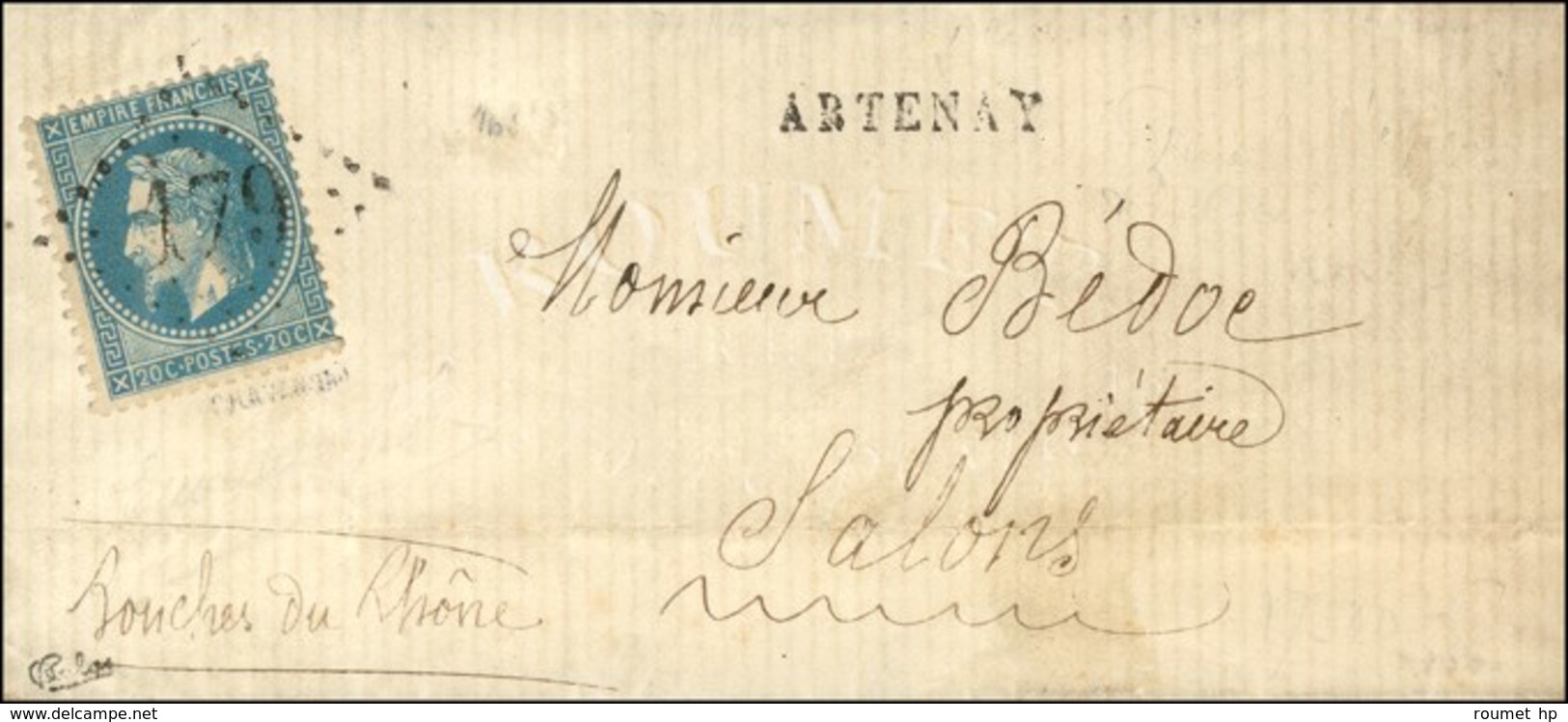 GC 179 / N° 29 Griffe Provisoire ARTENAY (manque De Càd) Sur Lettre Avec Texte Datée D'Artenay Le 26 AVRIL 1871 Pour Sal - War 1870