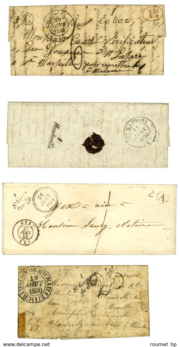 Lot De 4 Cursives De L'Ain (cote 400). - B / TB. - 1801-1848: Vorläufer XIX