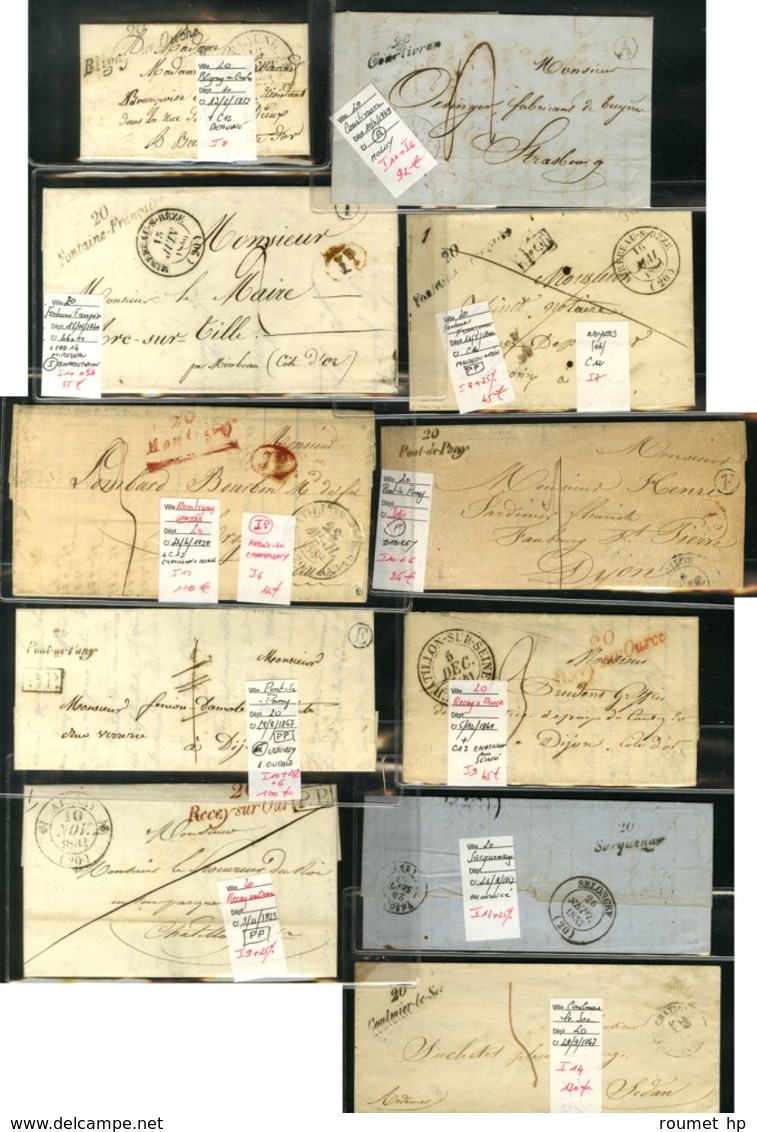 Lot De 11 Cursives De La Côte D'Or (cote 840). - B / TB. - 1801-1848: Vorläufer XIX