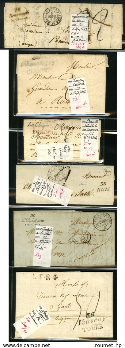 Lot De 6 Cursives De L'Indre Et Loire (cote 1870). - B / TB. - 1801-1848: Precursori XIX