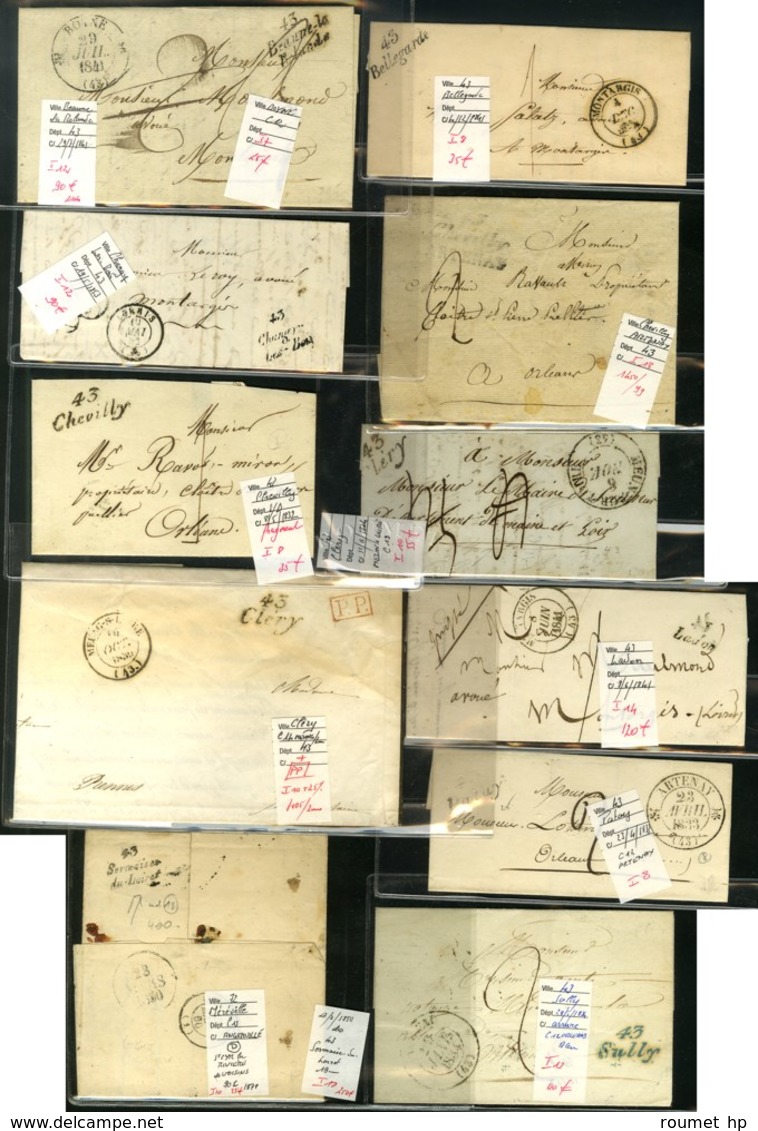 Lot De 11 Cursives Du Loiret (cote 1150). - B / TB. - 1801-1848: Precursori XIX