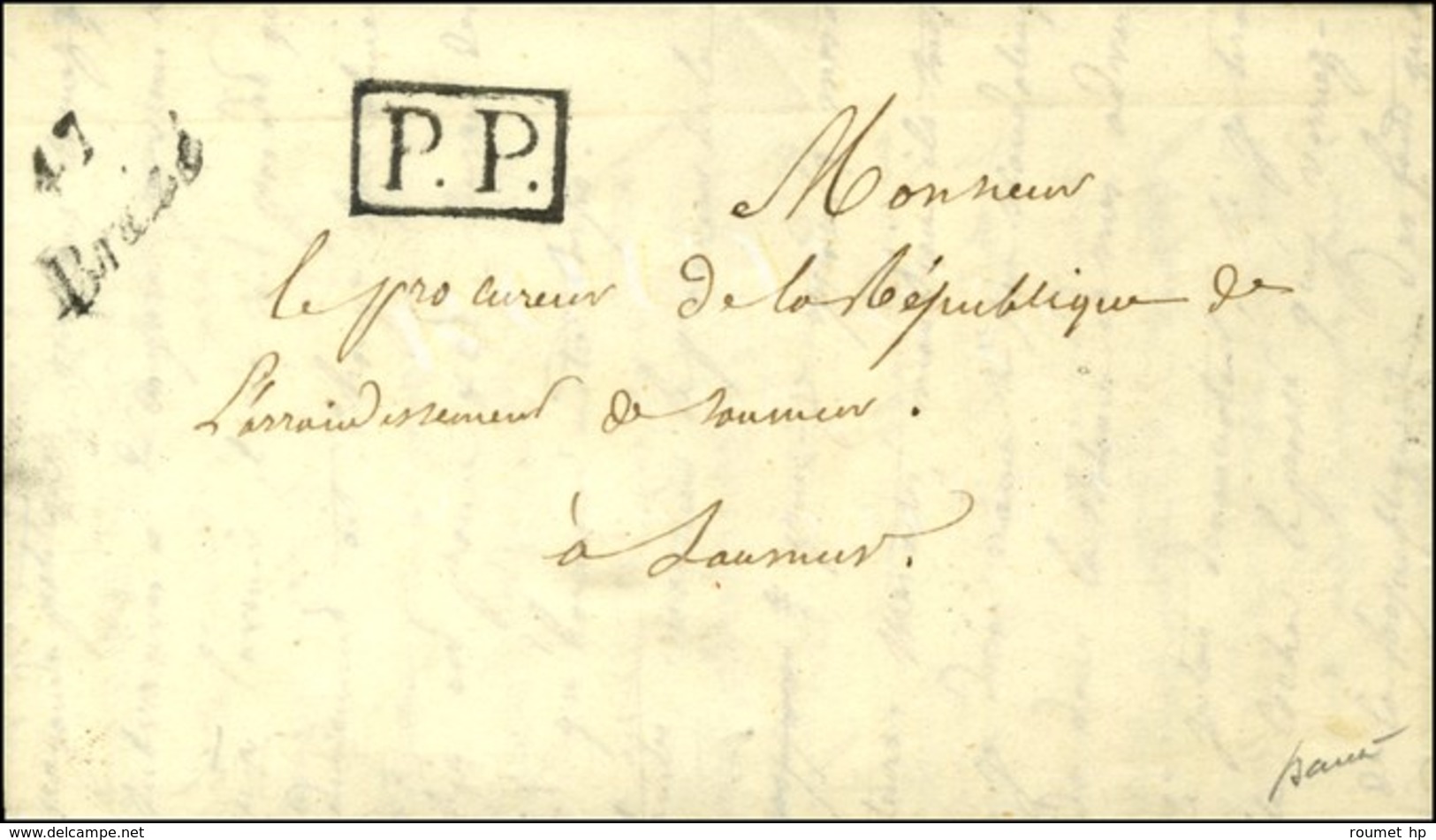 47 / Brecé + P. P. Sur Lettre Avec Texte Daté 1850. - TB / SUP. - R. - 1801-1848: Precursori XIX