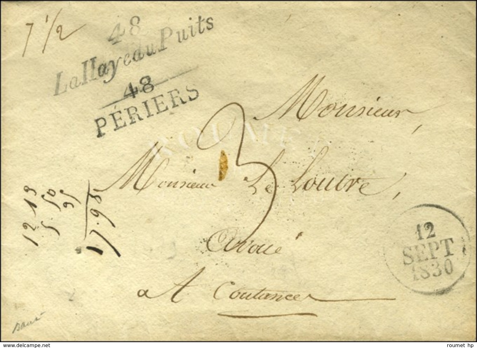 48 / La Hayeau Puits + 48 / PERIERS Dateur A 1830. - SUP. - R. - 1801-1848: Precursors XIX