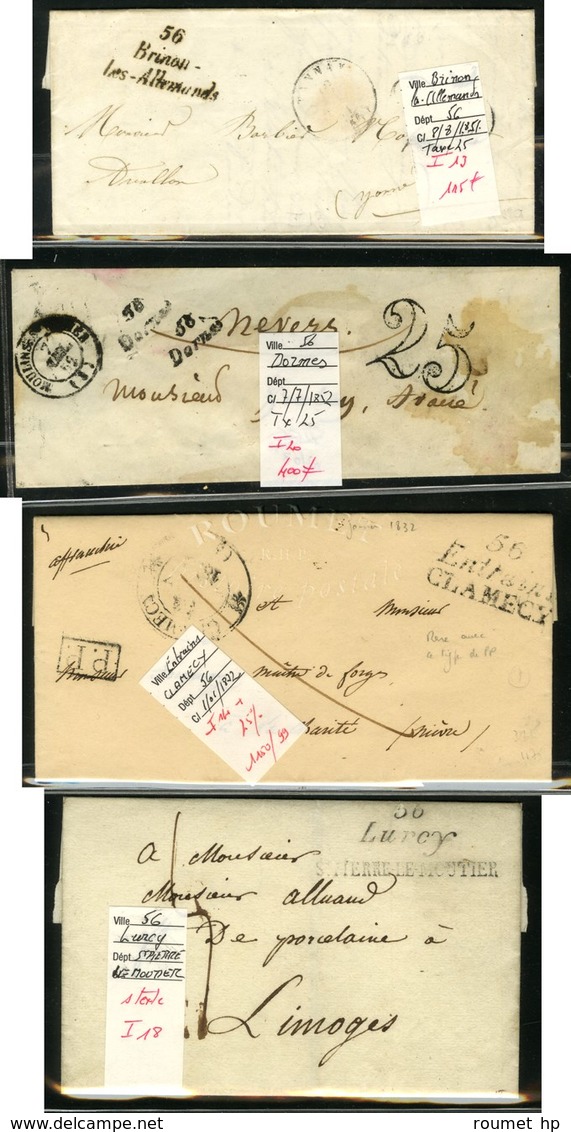 Lot De 4 Cursives De La Nièvre (cote 1070). - B / TB. - 1801-1848: Precursori XIX