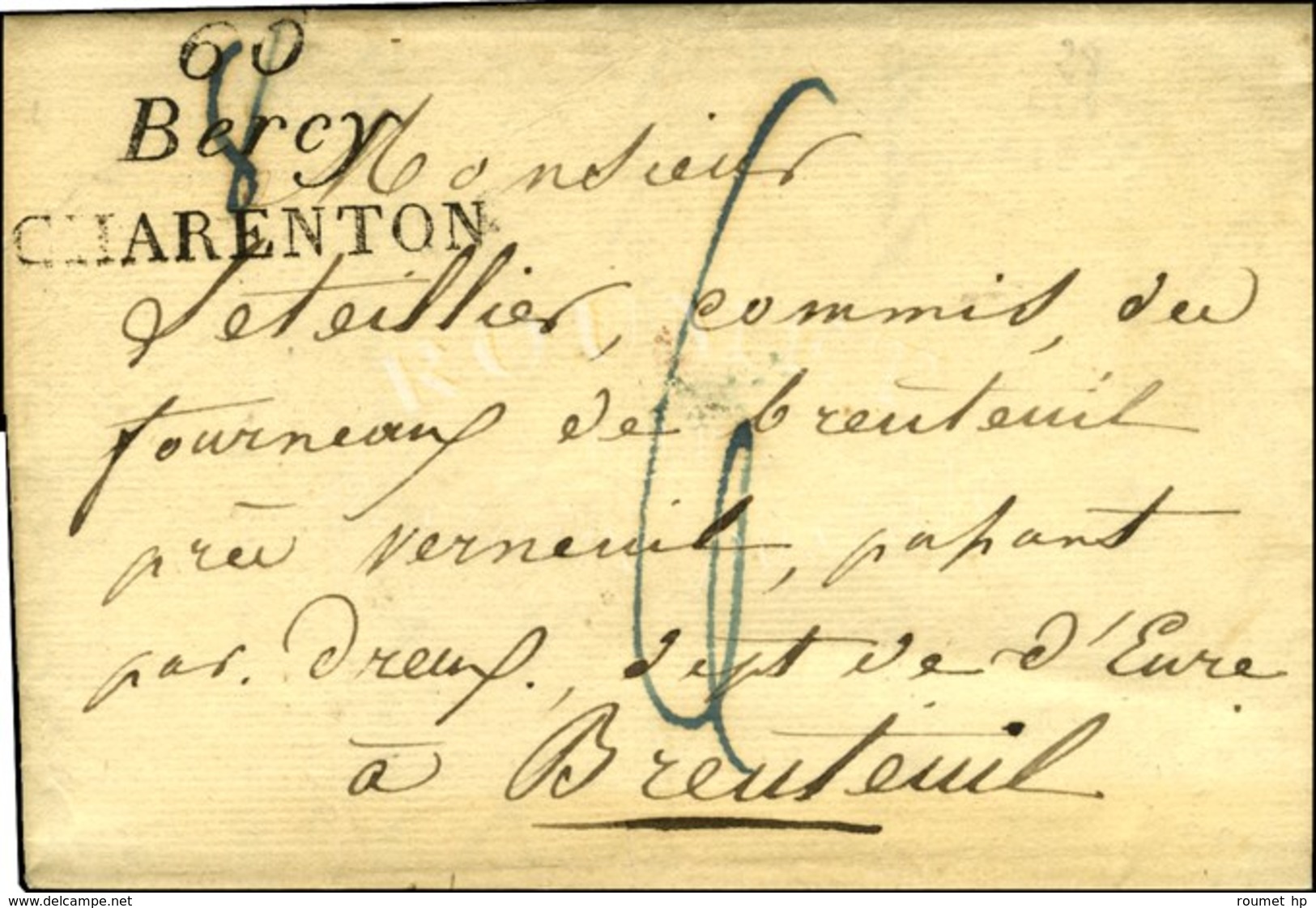 60 / Bercy / CHARENTON Sur Lettre Avec Texte Daté 1823. - SUP. - 1801-1848: Precursori XIX