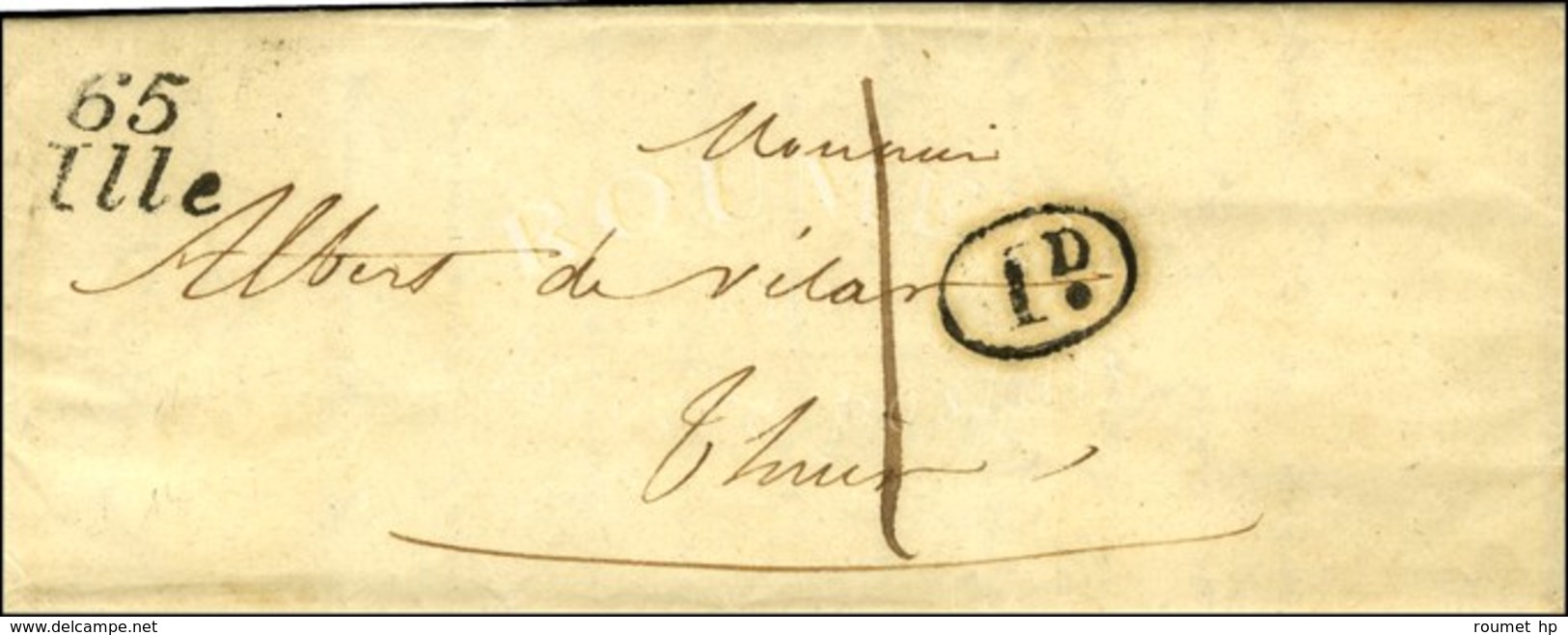 65 / Ille Taxe 1 Décime Rurale Sur Lettre Locale Pour Thuin. 1837. - SUP. - 1801-1848: Precursori XIX