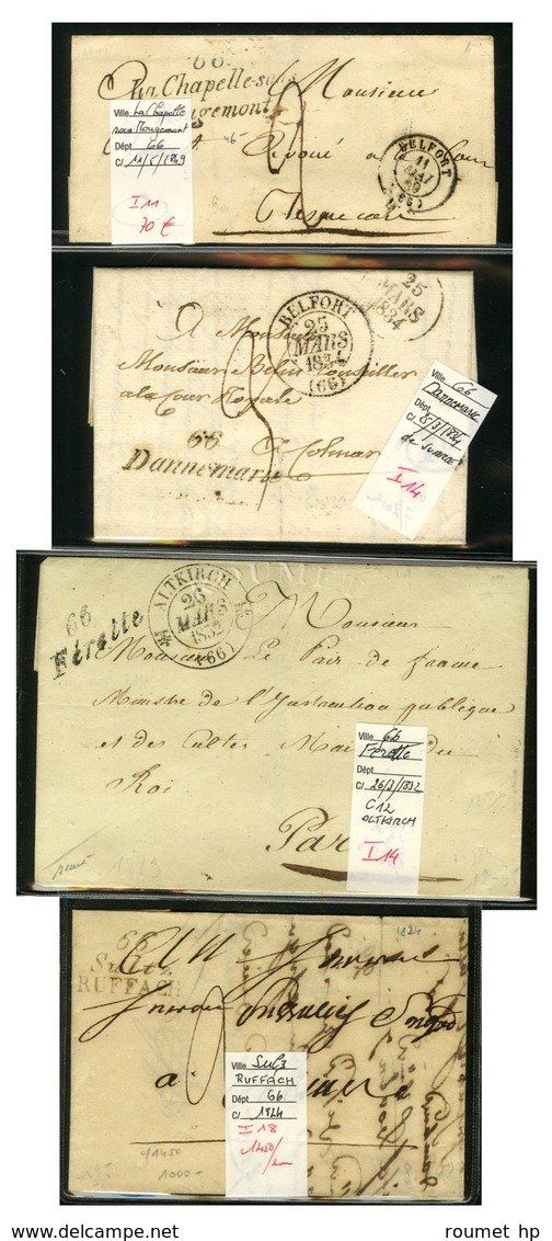 Lot De 4 Cursives Du Haut Rhin (cote 670). - B / TB. - 1801-1848: Precursori XIX