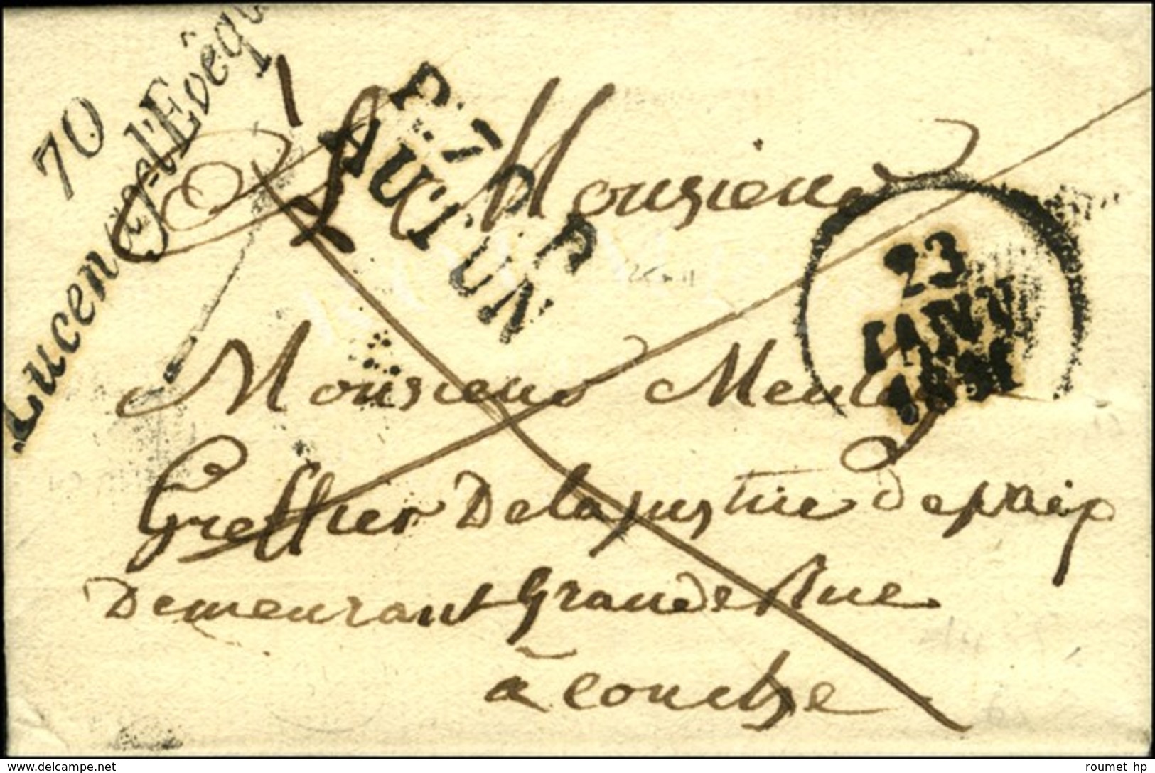 70 Lucenay L'Evêque + P. 70. P. / AUTUN Dateur A 1831. - TB / SUP. - R. - 1801-1848: Vorläufer XIX