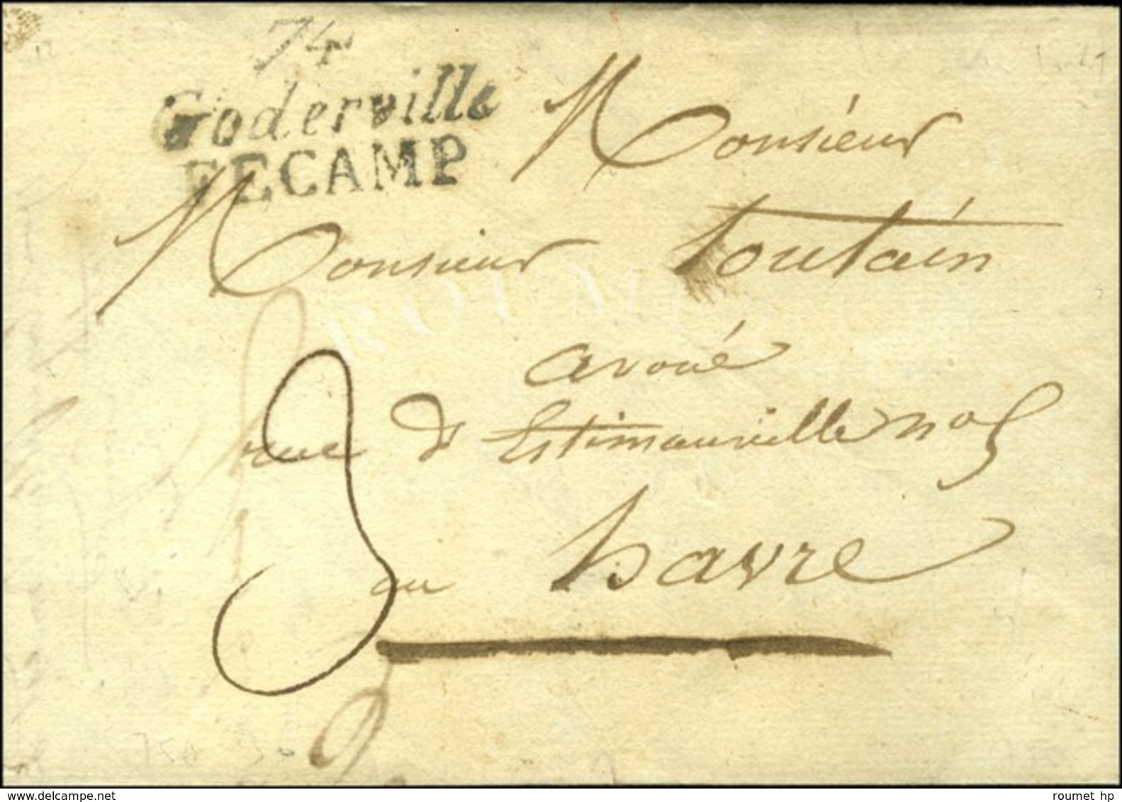 74 / Goderville / FECAMP Sur Lettre Avec Texte Daté 1827. - TB / SUP. - 1801-1848: Precursori XIX