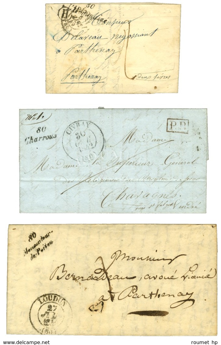 Lot De 3 Cursives De La Vienne (cote 280). - B / TB. - 1801-1848: Vorläufer XIX