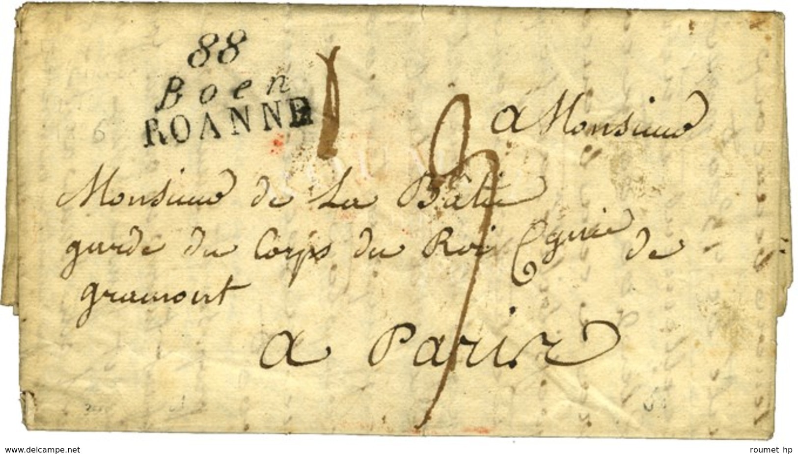 88 / Boen / ROANNE Sur Lettre Avec Texte Daté 1827. - SUP. - 1801-1848: Precursori XIX