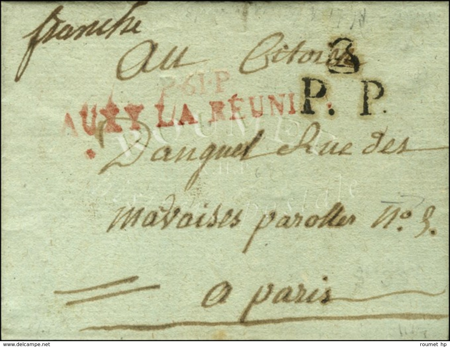 P.61.P. / AUXY LA RÉUNION (en Rouge Et Répétée Au Verso) (NR D'Auxy Le Château) Sur Lettre Avec Texte Daté '' Maison Les - Other & Unclassified