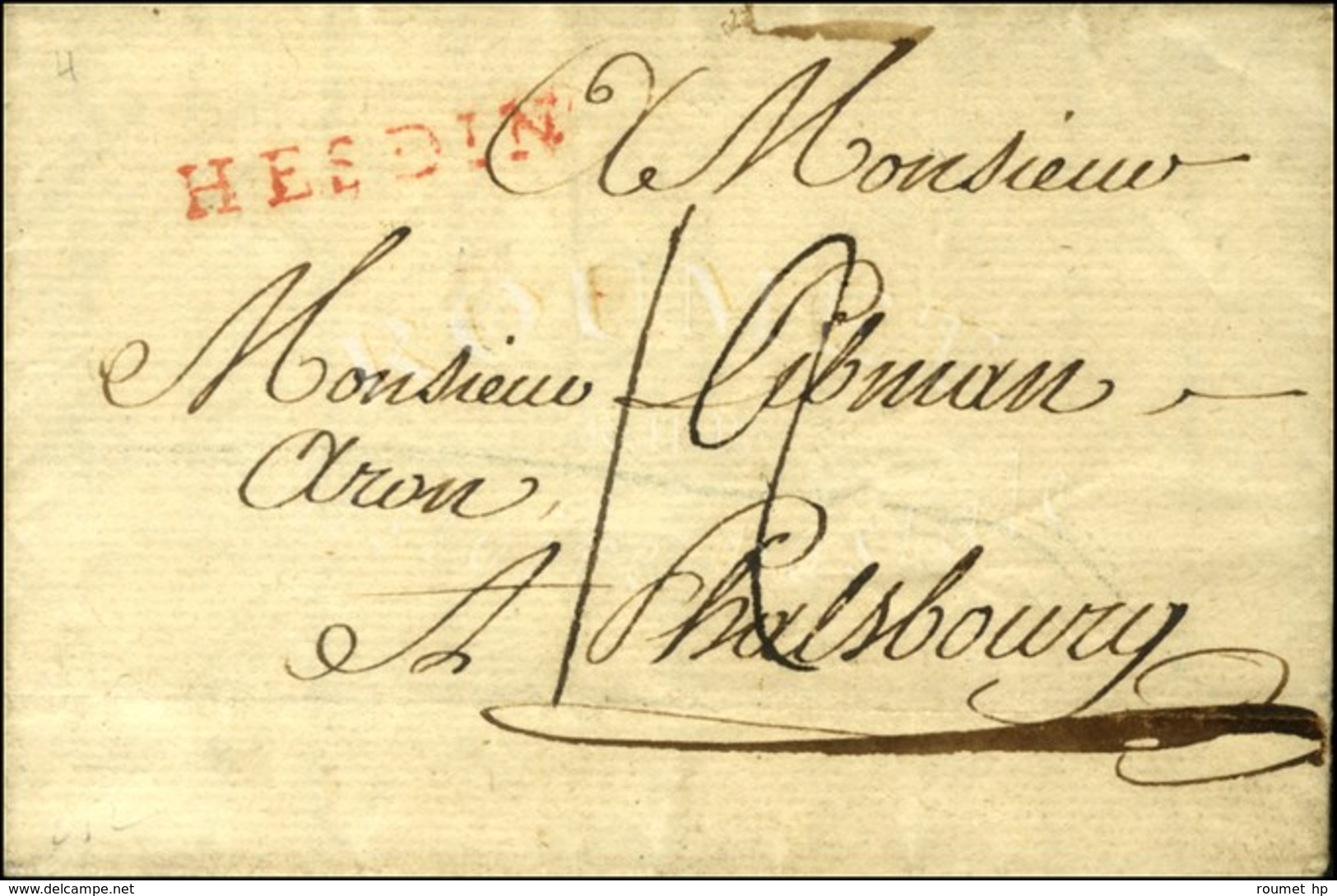 HESDIN (R) (L N° 4A) Sur Lettre Avec Texte Daté Le 21 Février 1789. - TB / SUP. - R. - Other & Unclassified