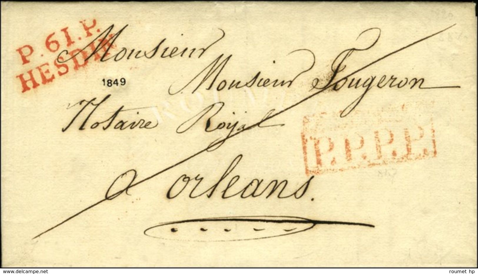 P.61.P. / HESDIN (R) (29 X 11 Mm). 1820. - SUP. - Other & Unclassified