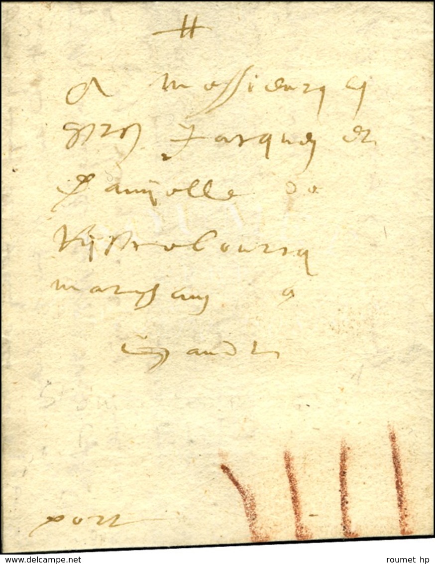 Lettre Avec Texte Daté De St Omer Adressée Par La Voie De Tour Et Taxis. 1630. - TB. - Other & Unclassified