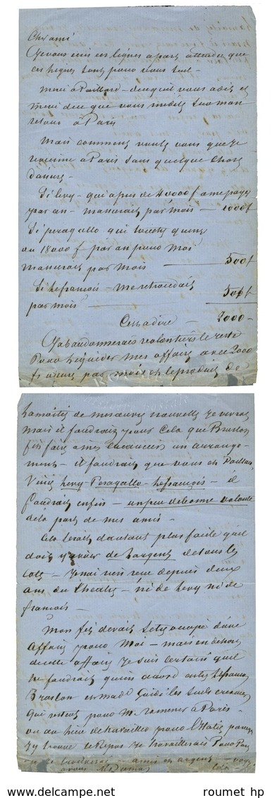 DUMAS Alexandre Père (1802-1870), écrivain Et Homme De Théâtre. - Sonstige & Ohne Zuordnung